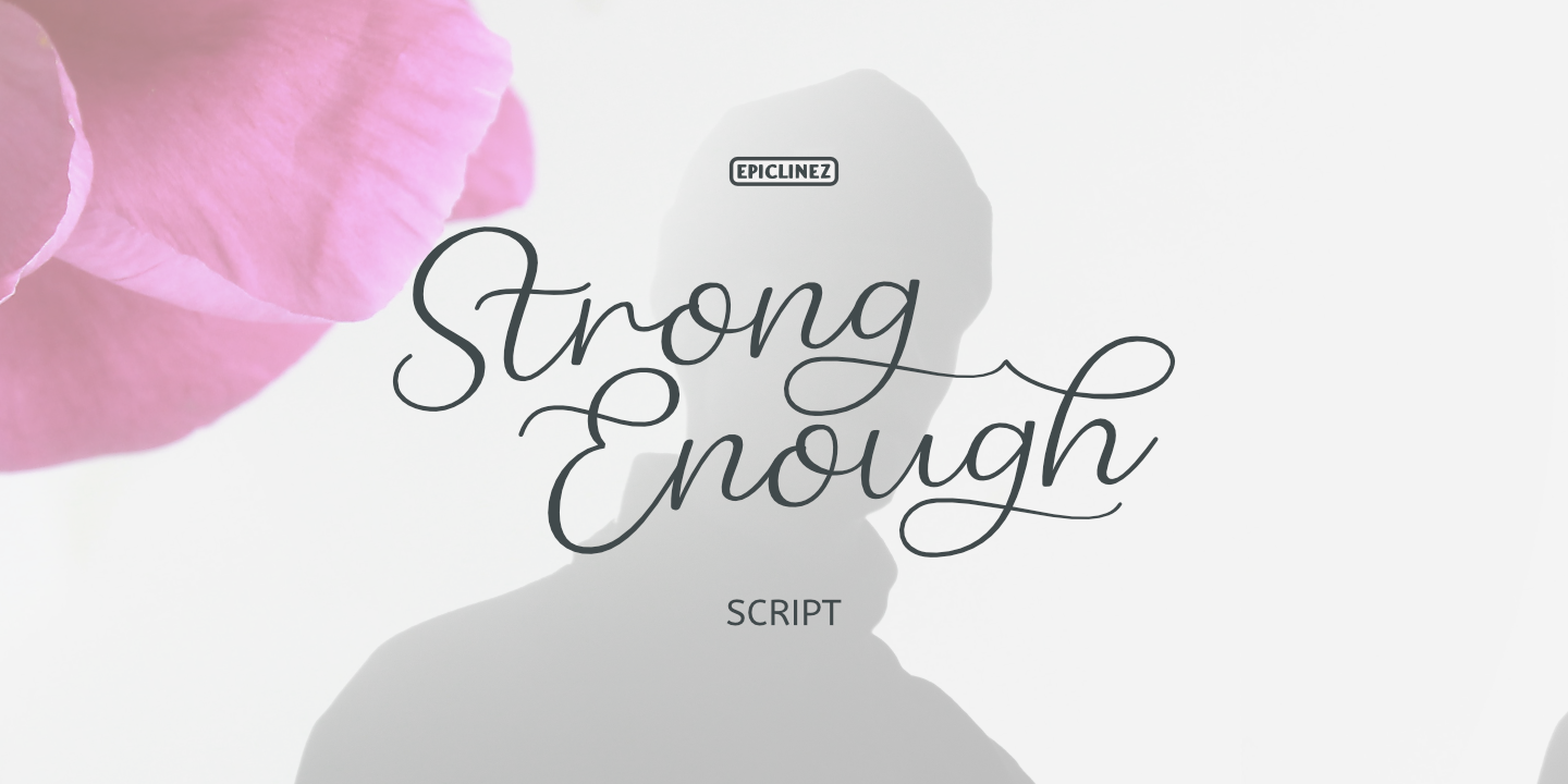 Strong Enough Font preview